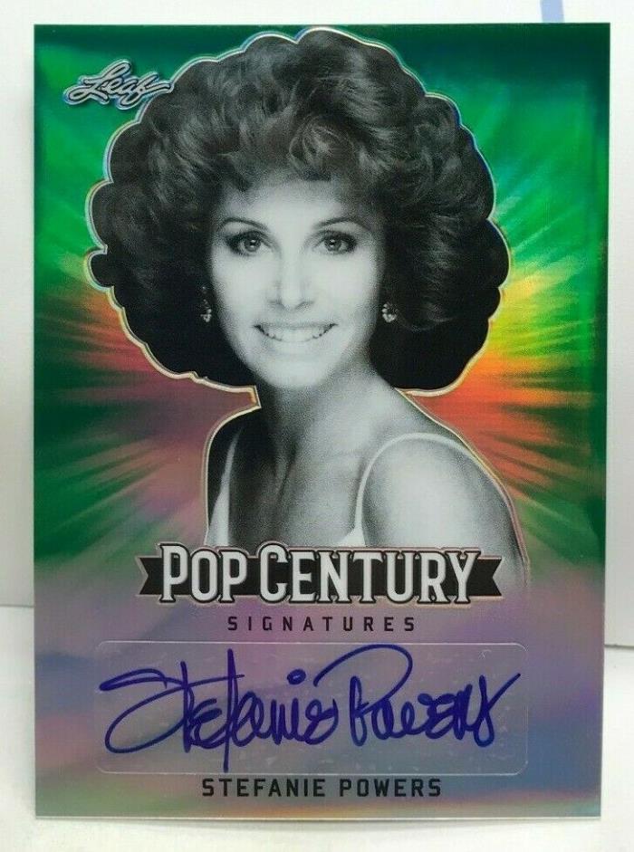 Stefanie Powers 2018 Leaf Metal Pop Century Signatures GREEN Autograph Auto #5/7