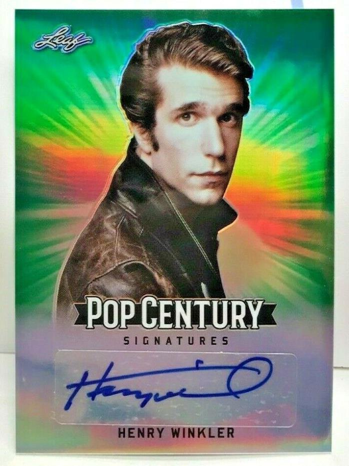 Henry Winkler 2018 Leaf Metal Pop Century Signatures GREEN Autograph Auto #d 3/5