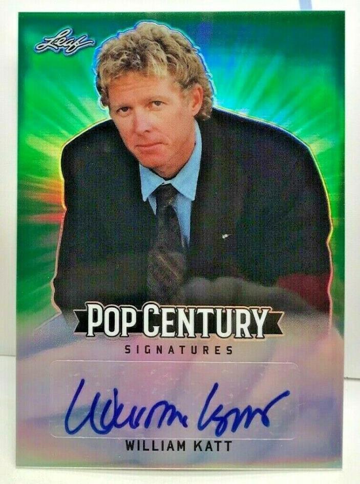 William Katt 2018 Leaf Metal Pop Century Signatures GREEN Autograph Auto #'d 1/2