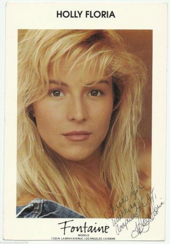 HOLLY FLORIA MODEL & MOVIE ACTRESS VINTAGE AUTOGRAPH SIGNED PHOTO CARD
