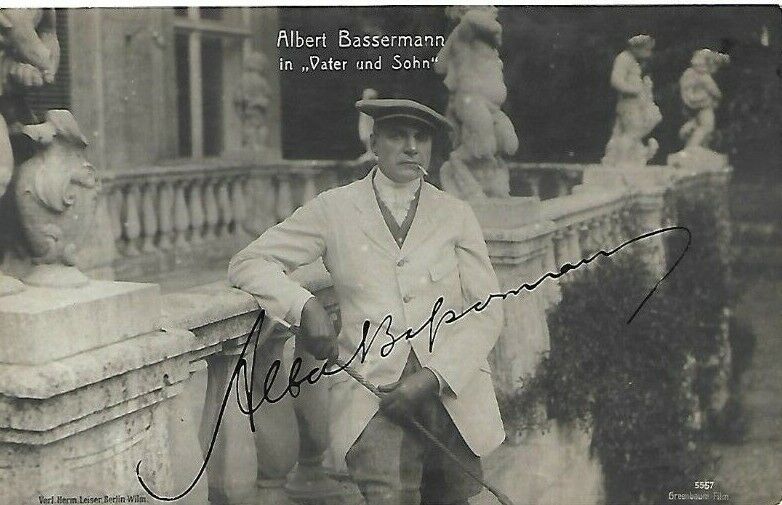 ALBERT BASSERMANN - vintage signed photo   ACTOR   SILENT FILMS   Oscar nominee