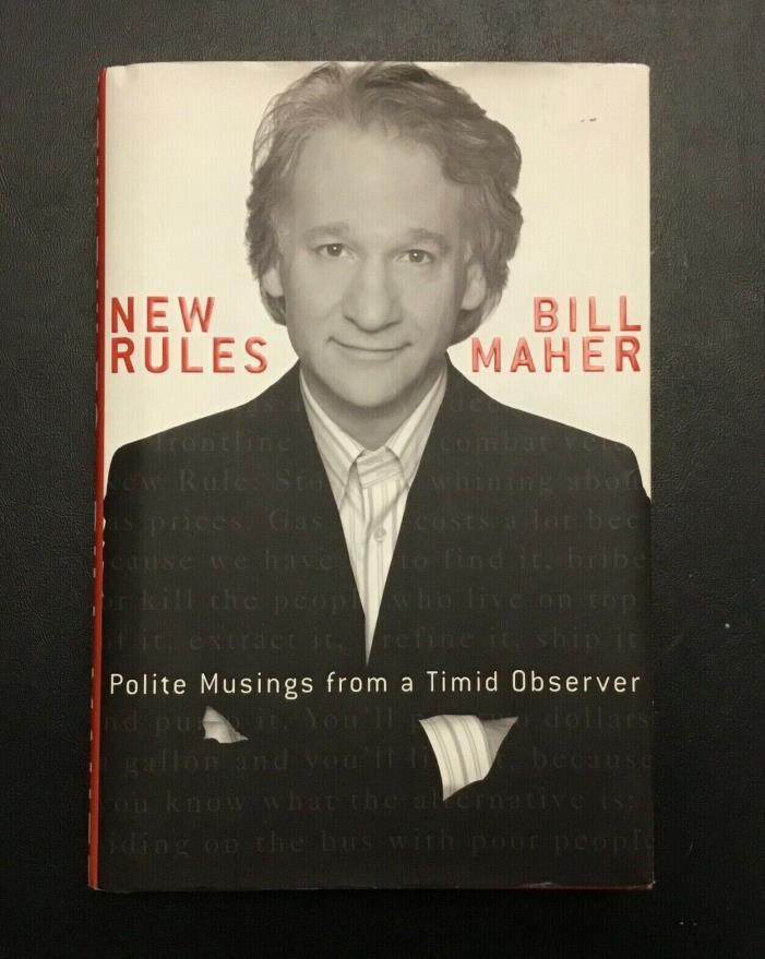 Rare Bill Maher Autographed Signed Book Beckett BAS New Rules HBO Comedian Rare