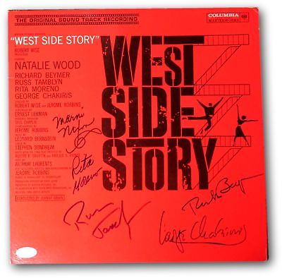 West Side Story Cast Signed Autographed Album Cover Moreno Beymer JSA AA53692