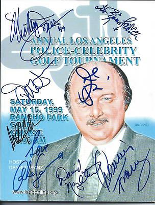 LAPD GOLF PROGRAM Signed By JOE PESCI , DENNIS FRANZ, ELKE SOMMER+