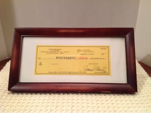 Jimmy Stewart Signed Authentic Autographed Cancelled Personal Check