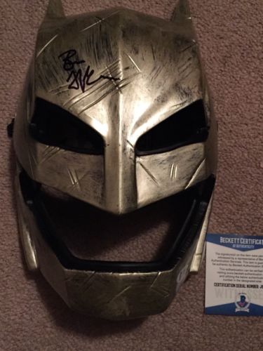Ben Affleck Autographed/Signed Batman Hard Mask Beckett COA