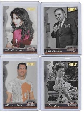 2008 Americana Proof 4 card lot XX/100 Maria Conchita Alonso - Brandon Molale +