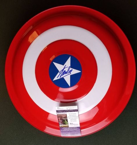 Stan Lee Signed Captain America Metal Shield Full Size 17.5