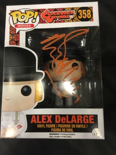 MALCOLM McDowell Signed ALEX DELARGE FUNKO POP Proof CLOCKWORK ORANGE Psa