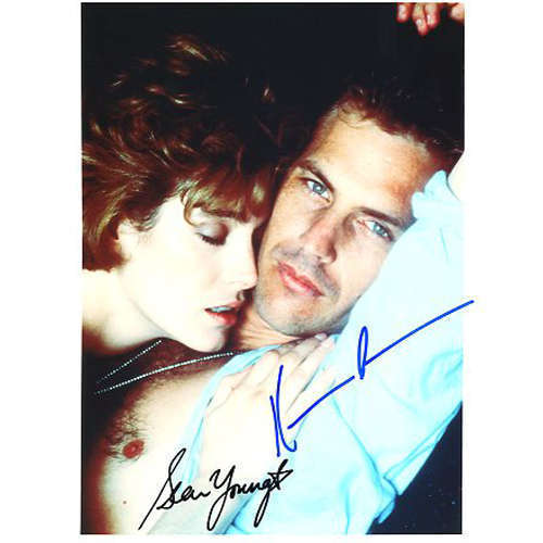 Kevin Costner and Sean Young Autographed 8x10 Photo Signed by BOTH Stars