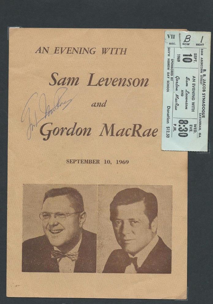 SIGNER AND ACTOR GORDON MACRAE SIGNED, ROGERS & HAMMERSTEIN, OKLAHOMA, CAROUSEL