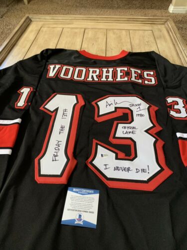 Ari Lehman Friday The 13th Multi Inscribed Signed Jason Voorhees Hockey Jersey