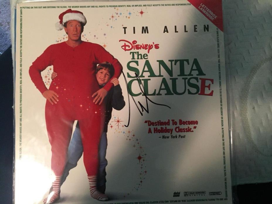 Tim Allen Signed Santa Claus  Laserdisc Cover  Toy Story Comedian Actor!