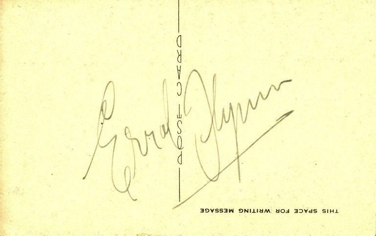 Vintage ERROL FLYNN Autograph - Rare!