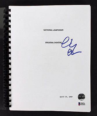 Chevy Chase Authentic Signed Christmas Vacation Movie Script BAS Witness #I49264