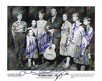 The Sound of Music CAST Julie Andrews SIGNED 8x10 Photo by 8 COA