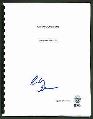 Chevy Chase Signed Christmas Vacation Movie Script BAS Witnessed #I49274