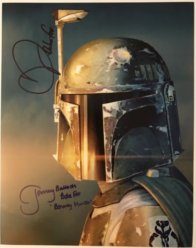 Star Wars JEREMY BULLOCH DANIEL LOGAN Dual Signed Autograph 11 X 14 BOBA FETT