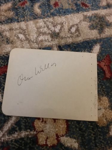 ORSON WELLES SIGNED ALBUM PAGE - Original Autograph from private estate
