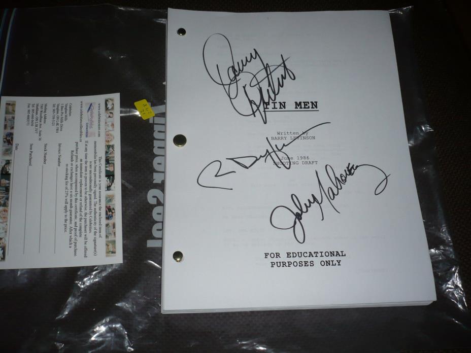 Tin Men Signed Script Danny Devito Richard Dreyfuss John Mahoney Autographed