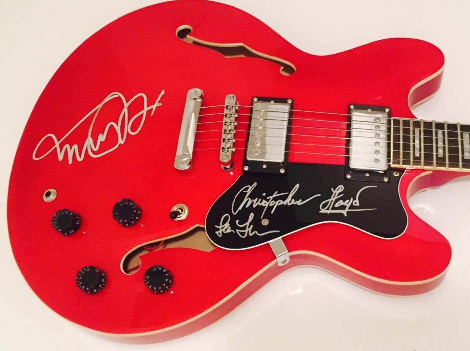 Michael J Fox Signed  Guitar + Llyod Thompson Back to the Future Autographed PSA
