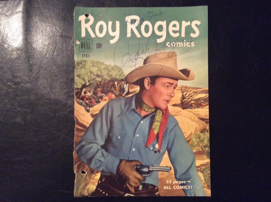 hand signed 1951 “Happy Trails Roy Rogers” comic Front cover ONLY