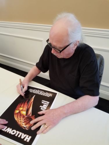 JOHN CARPENTER Signed Halloween 11x17 Movie Poster Autograph SIGNING PROOF PIC