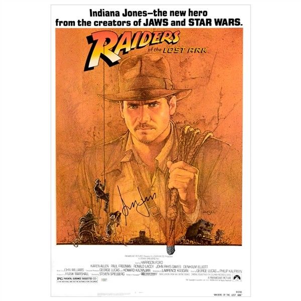 Harrison Ford Autographed Indiana Jones 27×40 Raiders of the Lost Ark Poster COA