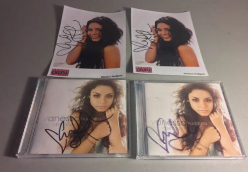 x2 Autographed Vanessa Hudgens Identified CDs + x2 Signed Photographs