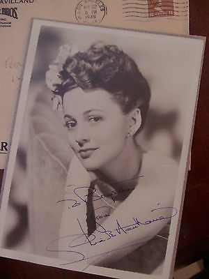 Olivia De Havilland Authentic Hand SIGNED Autograph PHOTO~1945 Studio Envelope