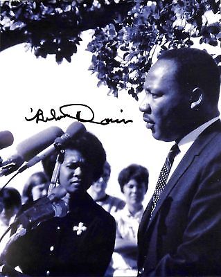 Belva Davis Journalist Signed 8x10 Photo w/ Martin Luther King Jr. BAS #F84713