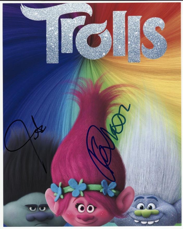 JUSTIN TIMBERLAKE/KUNAL NAYYAR SIGNED AUTO 8X10 PHOTO BECKETT BAS #C19460 TROLLS