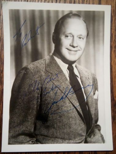 Jack Benny autograph - Signed & Inscribed B/W Photograph