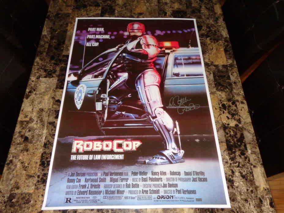 Robocop Rare Peter Weller Signed Autographed Movie Poster SciFi Cult Detroit COA