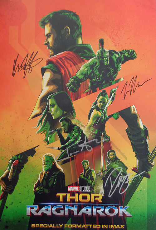 AUTOGRAPHED - 'Thor: Ragnarok' (Cast signed) IMAX Movie Poster + COA