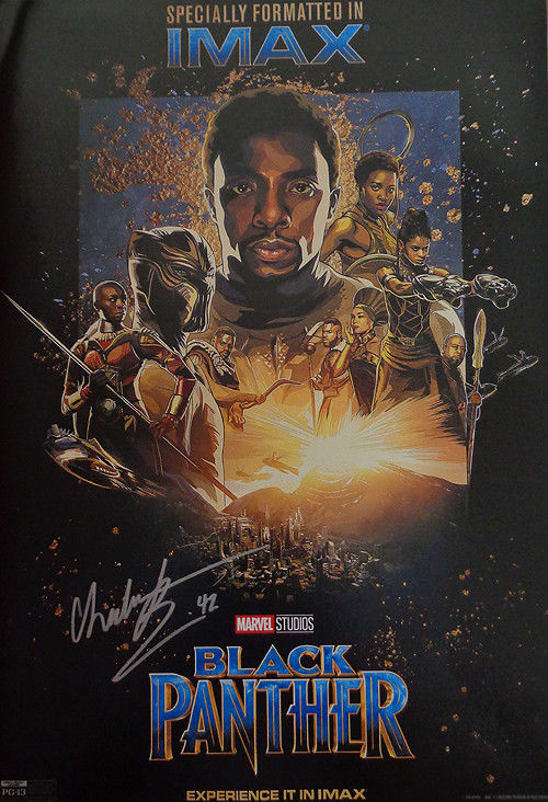 AUTOGRAPHED - 'Black Panther' (Chadwick Boseman) IMAX Movie Poster + COA