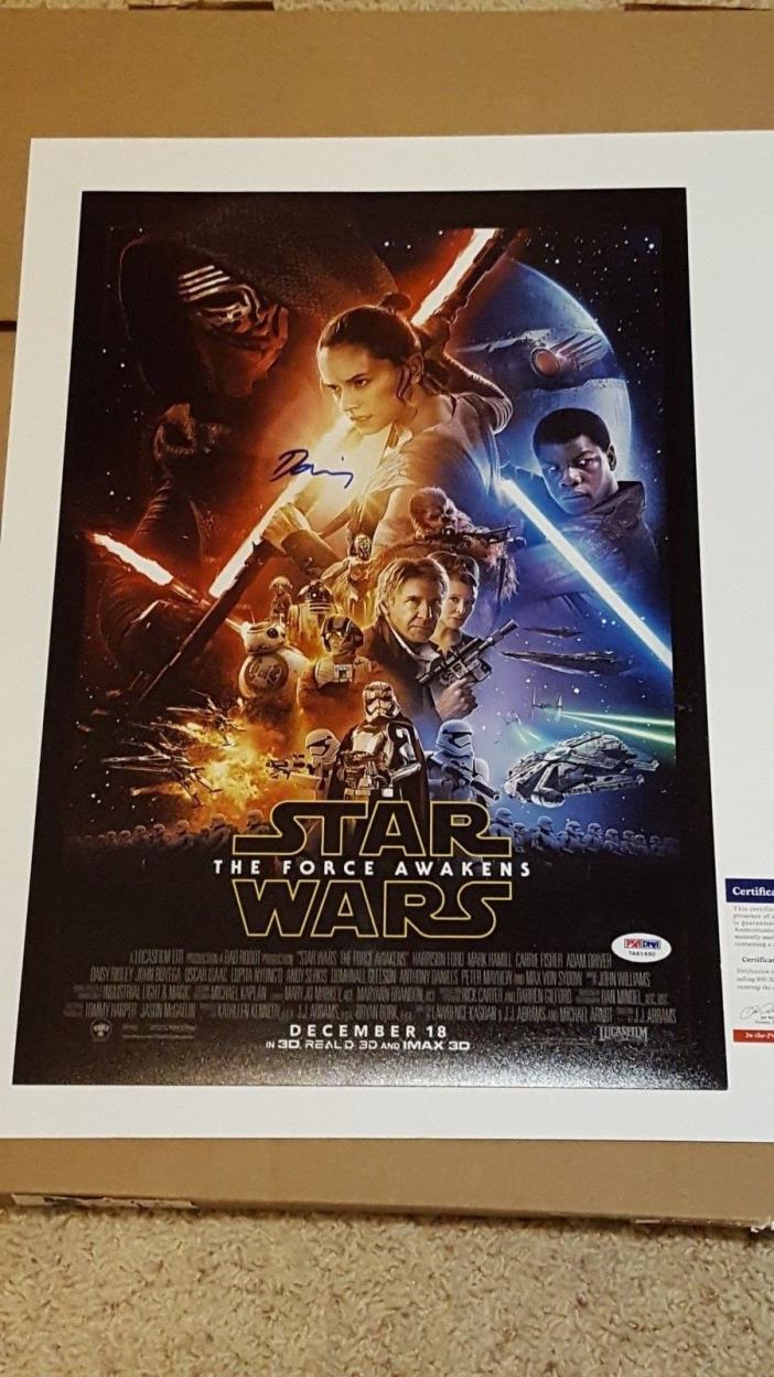 DAISY RIDLEY STAR WARS THE FORCE AWAKENS SIGNED PSA/DNA WITNESS AUTOGRAPH MOVIE