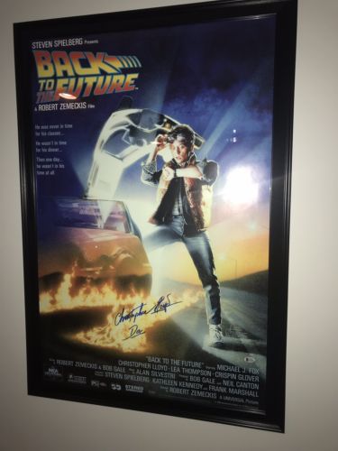 Christopher Lloyd Autograph Signed Back to the Future Poster DOC BAS PSA JSA