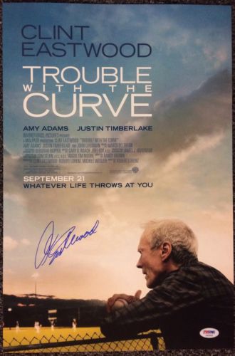 Clint Eastwood Signed 12x18 Movie Poster Autographed PSA/DNA LOA Trouble w Curve
