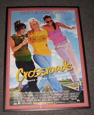 Britney Spears Signed Framed HUGE 30x41 Crossroads Movie Poster Display AW