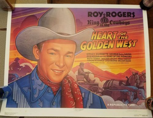 RARE Roy Rogers signed autographed huge 22x28 LE poster with JSA ALOA