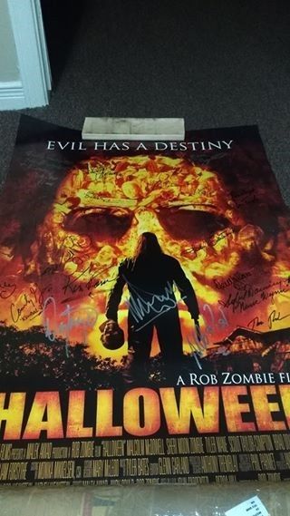 Rob Zombie's Halloween Cast and crew signed poster