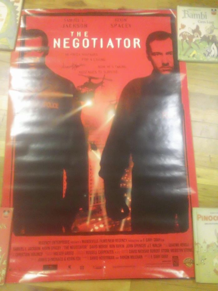 THE NEGOTIATOR SAMUEL L. JACKSOS  VHS-DVD AUTOGRAPHED POSTER