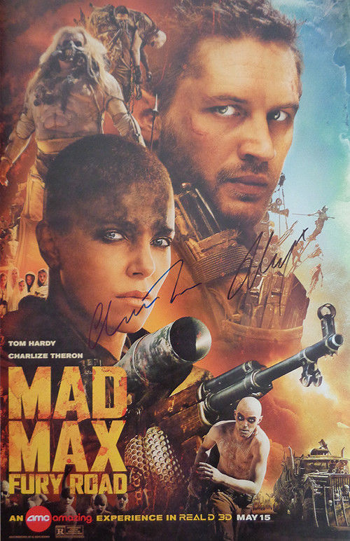 AUTOGRAPHED - 'Mad Max: Fury Road' (Hardy & Theron) Movie Poster + COA