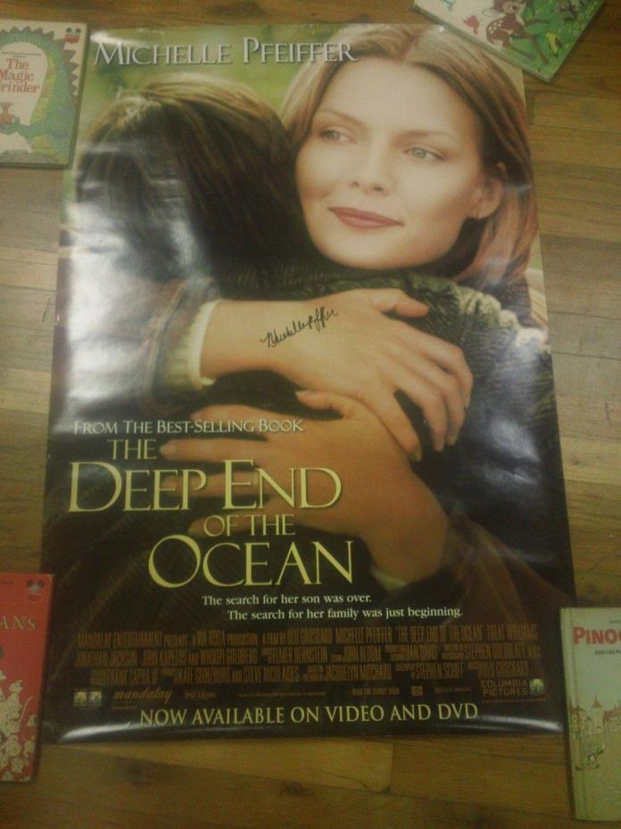 THE DEEP END OF THE OCEAN MICHELLE PFIFFER VHS-DVD AUTOGRAPHED POSTER