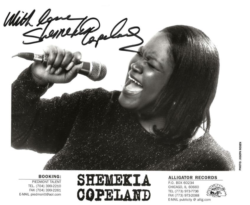 SHEMEKIA COPELAND-NEW YORK BLUES-SIGNED-AUTOGRAPH- PHOTO