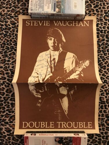 Stevie Ray Vaughan Signed Official Promo Poster circa 1981 Rare Shannon Layton