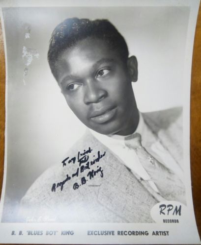 Early B.B King AUTOGRAPH ~SIGNED & Inscribed 1949 RPM Records Promotional Photo