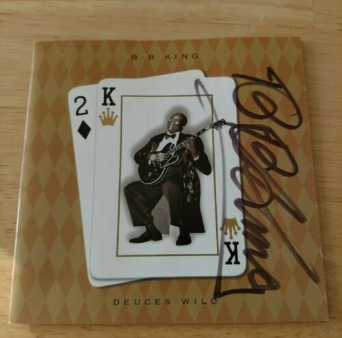 B.B. King Deuces Wild CD Hand Signed Authentic Autographed Front Booklet