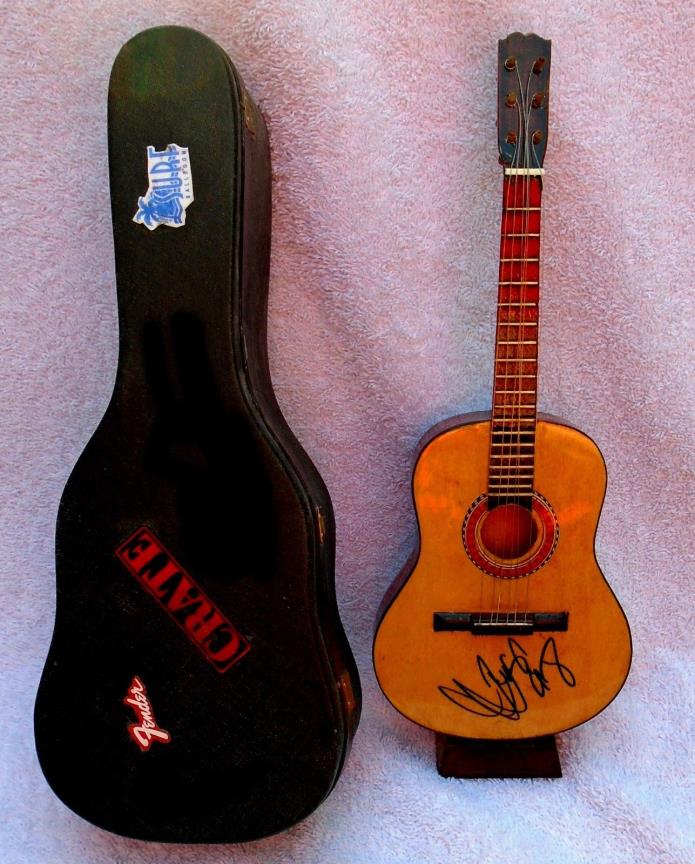 JONNY LANG-“LIE TO ME”- BLUES GUITARIST-SIGNED AUTOGRAPH-MINI GUITAR-STAND & CAS
